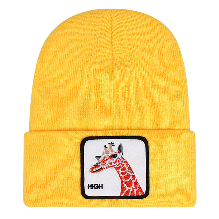 Wholesale Knitting Embroidery Acrylic Cartoon Fashionhats Winter Warm JDC-FH-JingK005