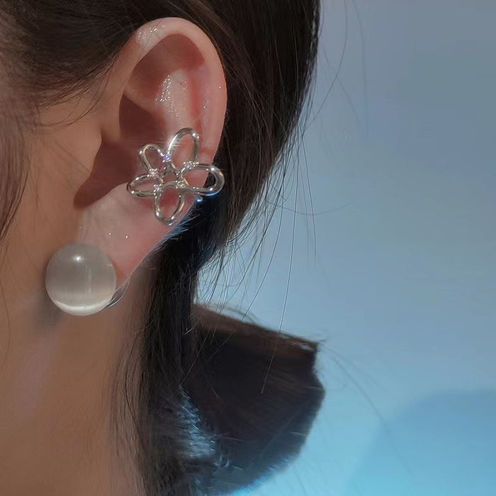 Wholesale Earrings without ear holes, magnetic suction circles, simple and fashionable temperament, ear clips, personalized design, versatile earrings