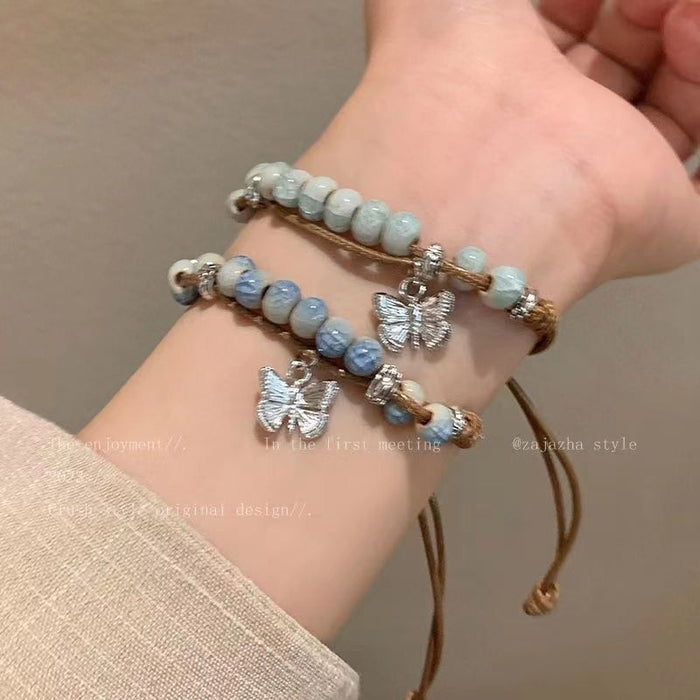 Wholesale Butterfly Bracelet Bead Weaving Vintage Handmade