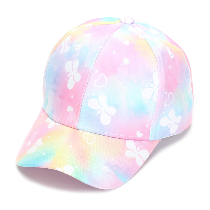 Wholesale Children' s colorful tie-dye baseball cap outdoor sun hat