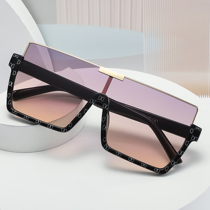 Wholesale Retro framed sunglasses, fashionable framed one-piece sunglasses