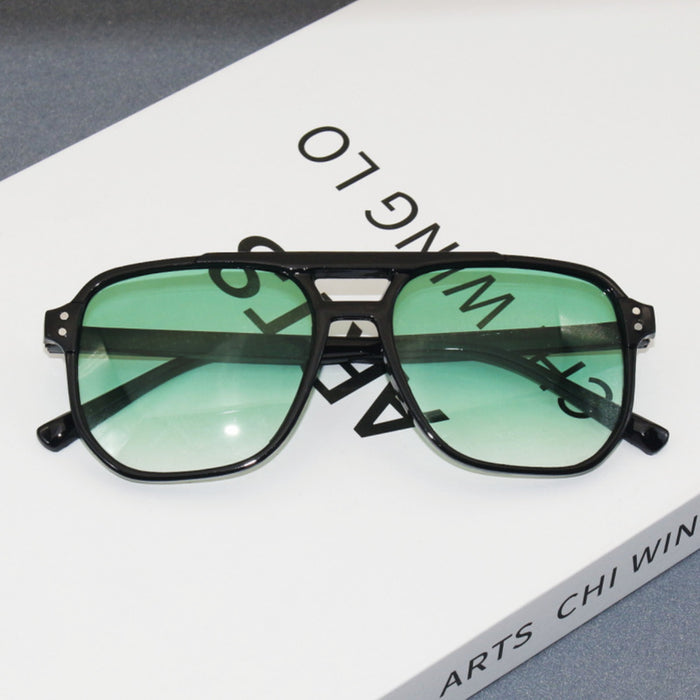 Wholesale Box sunglasses UV resistant retro double beam sunglasses