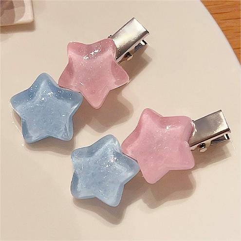 Wholesale Cute Colorful Five-pointed Star Dopamine Hair Clips JDC-HC-Shuy002