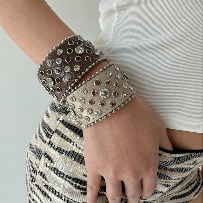 Wholesale  Rhinestone Heavy-Duty Wide Version Bracelet