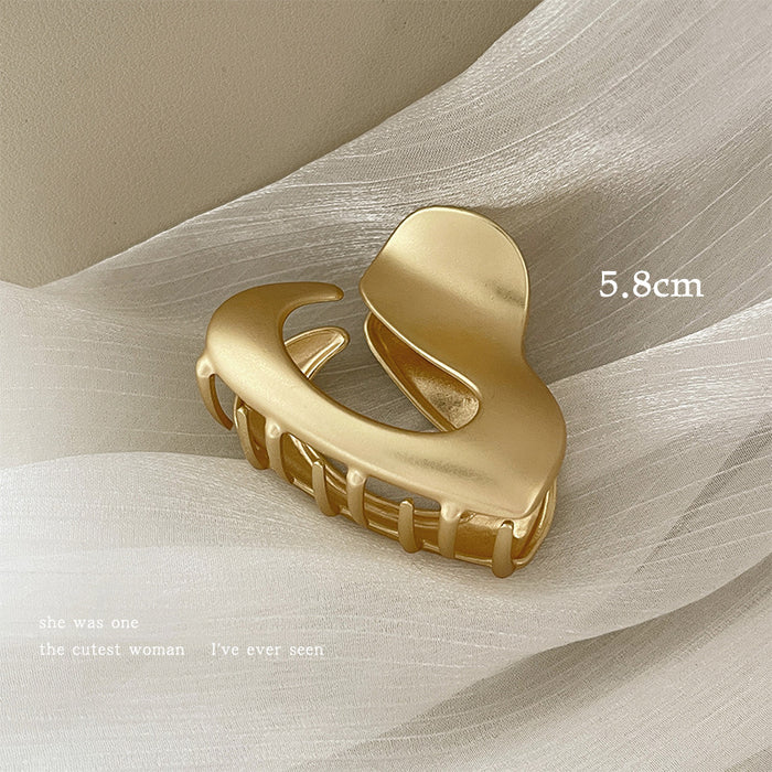 Wholesale Irregular metal color clip female hairpin fashion updo shark clip