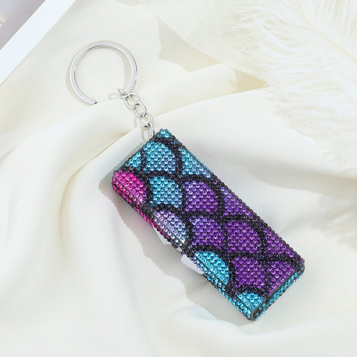 Wholesale Diamond-studded Aluminum Alloy Small Medicine Box Keychain JDC-KC-ZY018