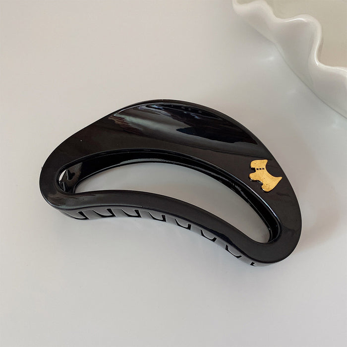 Wholesale Minimally elliptical hollowed out high-end grip clip, large shark clip hair clip, women's back of the head clip hair accessory