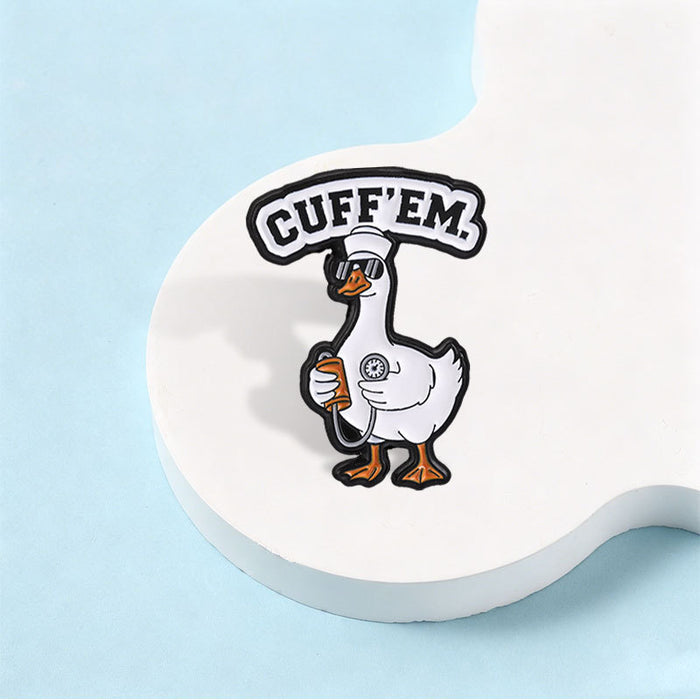 Wholesale Funny Duck Goose Cartoon Enamel Brooch Pin Trendy Boutique Backpack Accessory