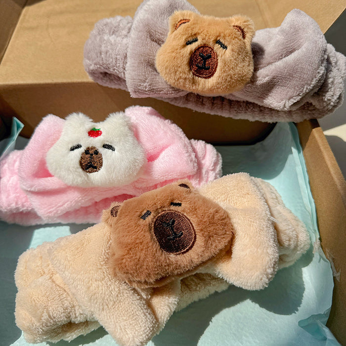 Wholesale Cute 3D cartoon character plush fabric headband