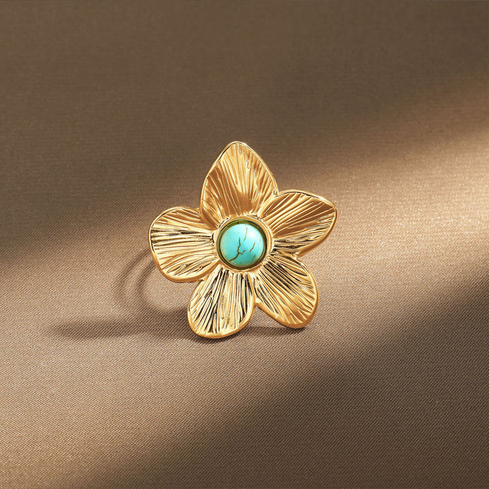 Wholesale Turquoise Personalized Stainless Steel Adjustable Rings