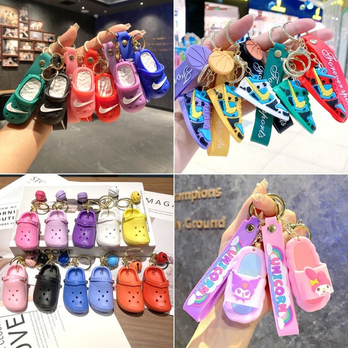 Wholesale Chic Slipper Keychain Metal Keyring Bag Charm MOQ≥2