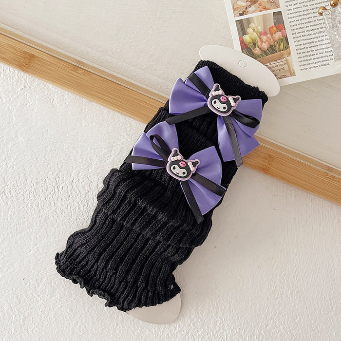 Wholesale Socks Girls'  Spring and Autumn Lolita Wool Knitted Warm Leg Pile Middle Tube Shallow Leg Cover