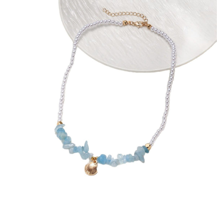 Wholesale Crabs, seahorses, starfish, seashells, soft pottery woven necklace, natural stone bracelet for women