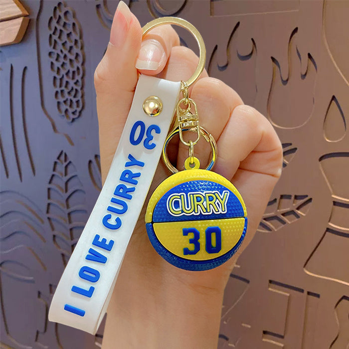 Wholesale Cartoon key chain star basketball pendant bag pendant car key chain gift
