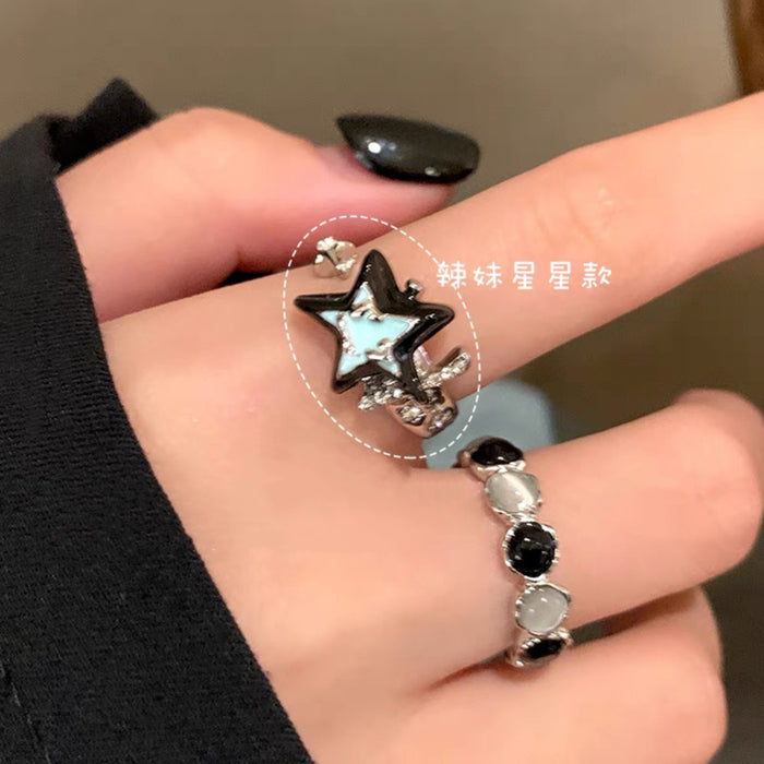 Wholesale Star ring, fashionable personality, index finger ring, niche temperament, versatile ring