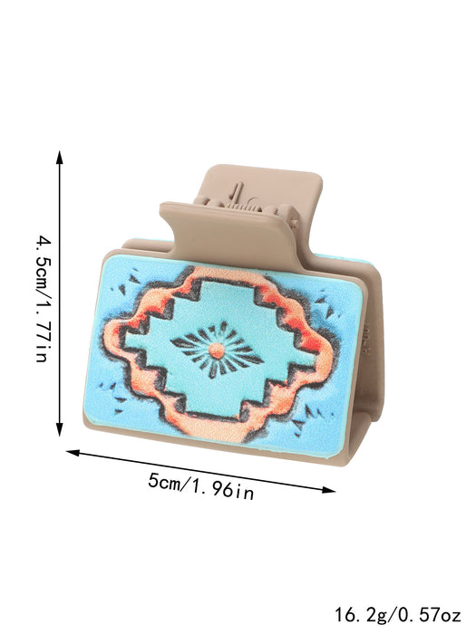 Wholesale Western Style Medium Leather Hairpin Sunflower Shark Clip Women' s Grab Clip