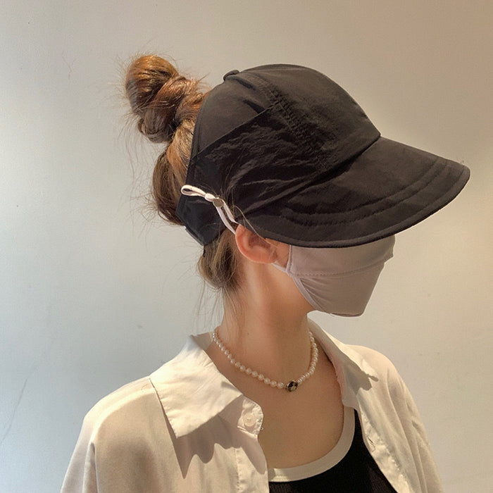 Wholesale Summer new horsetail sunscreen cap all-match breathable quick-drying cap empty sun fisherman hat