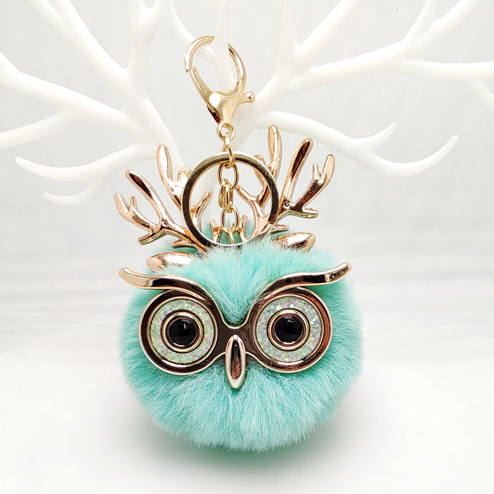 Wholesale Plush Antlers Owl Pendant Bag Keychain