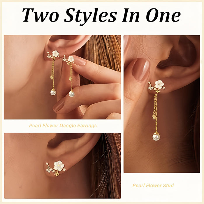 Wholesale Light luxury long chain imitation pearl earrings for wearing ear accessories