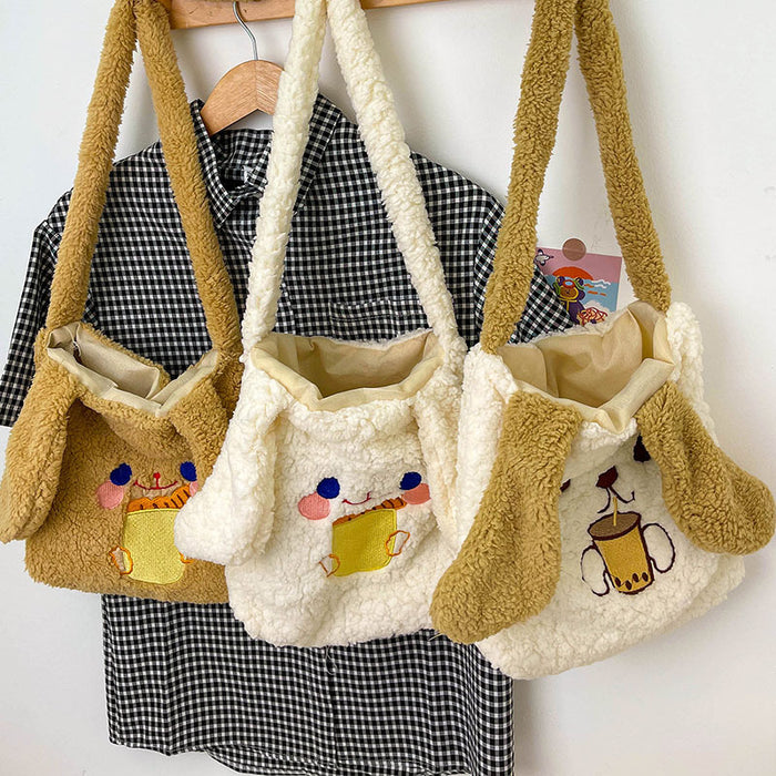 Wholesale Cartoon Convenient Hand-carrying Plush Bag Autumn and Winter New Style JDC-SD-YuanDuo077