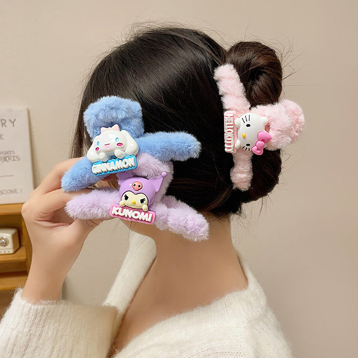 Wholesale Cute Plush Large Strawberry Bear Hairpin Cartoon Hairpin Autumn and Winter New Sweet Girl Heart Shark Hairpin JDC-HC-Wangl006