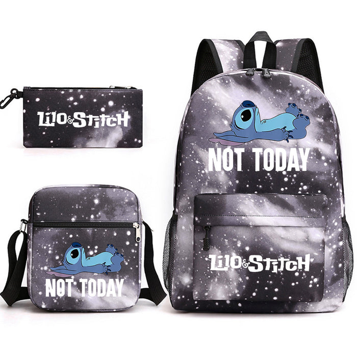 Wholesale Printed Large Capacity Canvas Backpack Three-piece Set JDC-BP-WuDM002