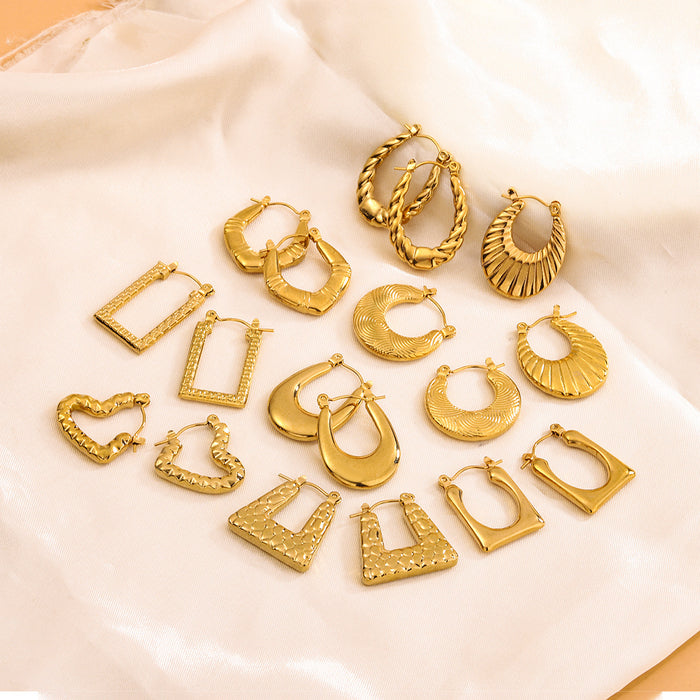 Wholesale Stainless Steel Geometric Earrings Earrings