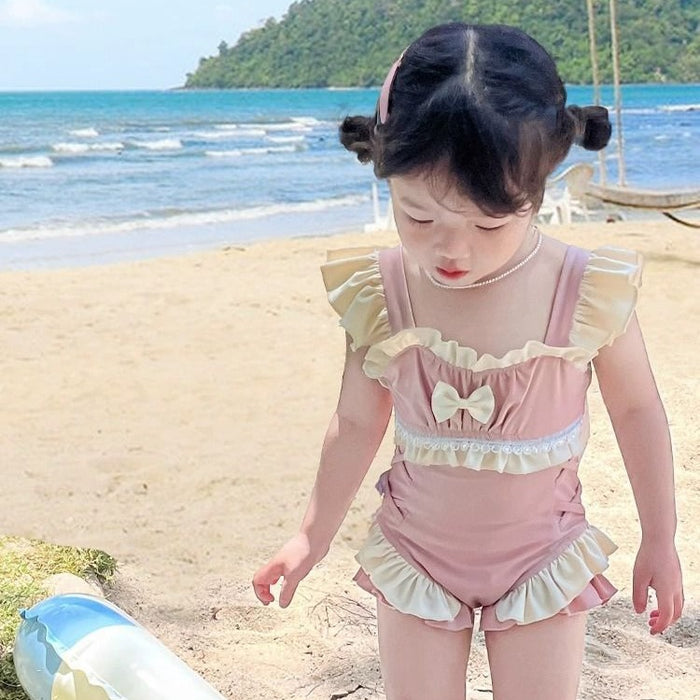 Wholesale Swimsuit girls, children's quick drying one-piece swimsuit, baby swimsuit