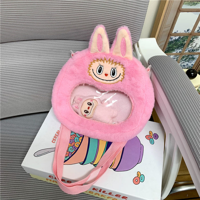 Wholesale Stuffed Bag Women' s Crossbody Bag Cartoon Kidsren' s Bag Ins New Cute Little Girl Doll Handbag Shoulder Bag
