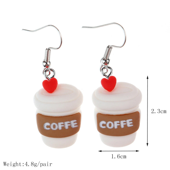 Wholesale Cartoon Simulation Dessert Food Play Earrings JDC-NS-NiQing008