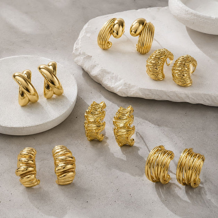 Wholesale stainless steel earrings,  unique design,  exquisite curved earrings,  factory wholesale.
