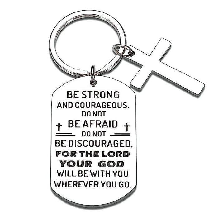 Wholesale May You Be Stainless Steel Keychain JDC-KC-TangMumao002