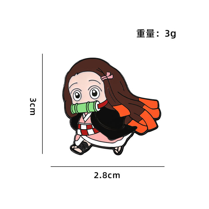 Wholesale Anime surrounding badge metal zinc alloy oil drop cute small gift brooch