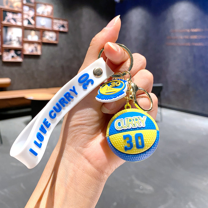 Wholesale Metal Soccer Star Cartoon Keychain Decorative Car Key Accessory MOQ≥2