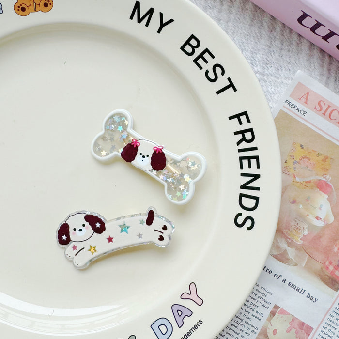 Wholesale  Cartoon Sequins Rabbit Carrot Puppy Bone Hairpin   Bangs Side Clip Hairpin Hair