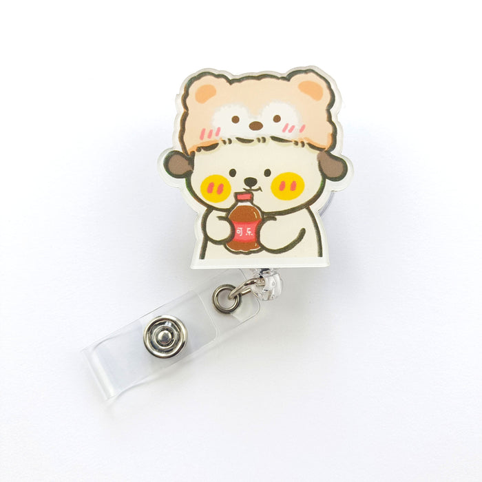 Wholesale Acrylic Dog Retractable Keychain JDC-KC-GuXi007