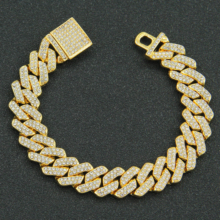 Wholesale hip-hop full-Diamond Cuban chain necklace