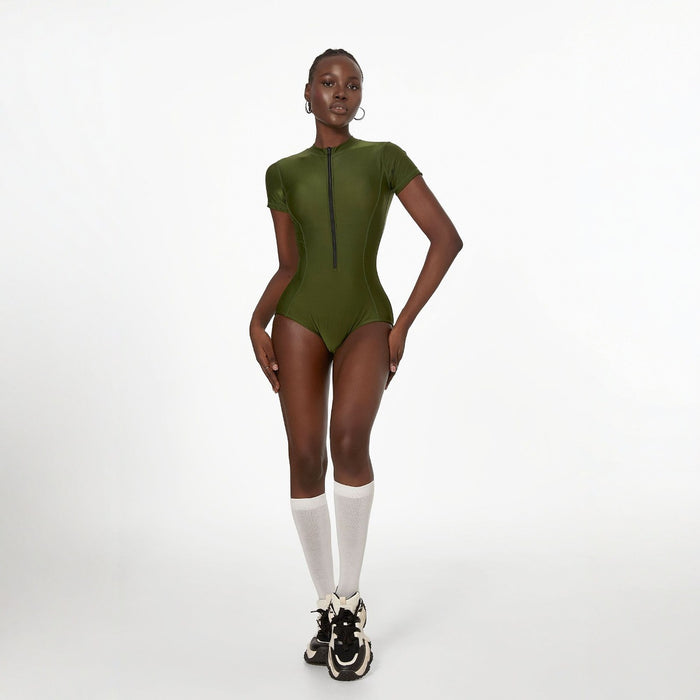 Wholesale New swimsuit long sleeved sunscreen one-piece bikini short sleeved surfing suit swimsuit swimsuit