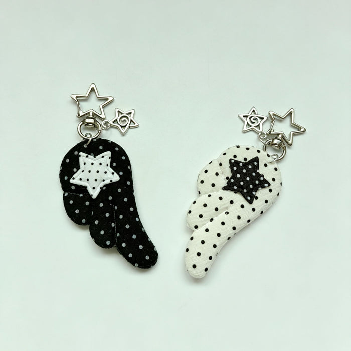 Wholesale Angel Wings Polka Dot Design Keychain Phone Charm Pendant Everyday Accessory