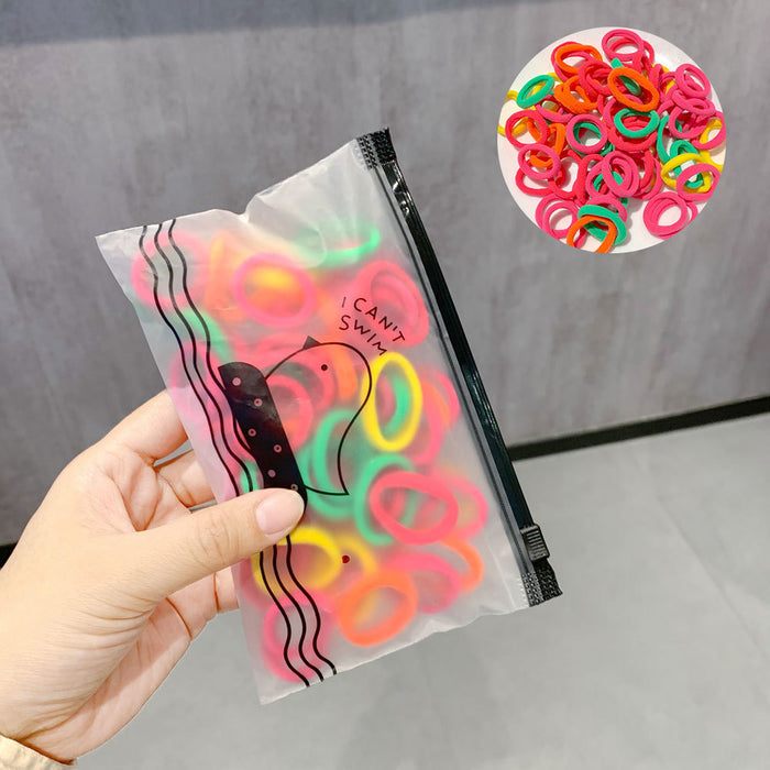 Wholesale 3cm Kidsren's Hair Scrunchies Colorfulful Seamless Hair Rope Hair Rubber Band