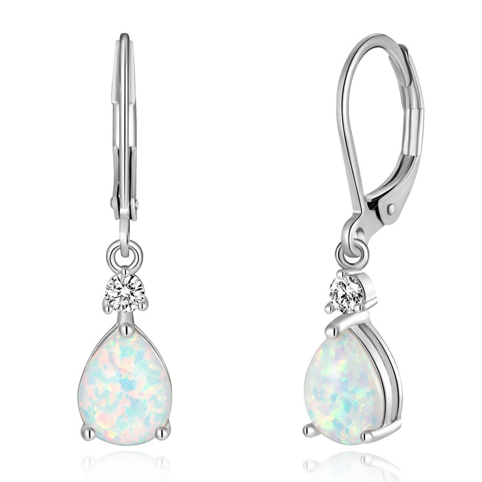 Wholesale Water Drop Opal Pendant Copper Earrings JDC-ES-JuC002