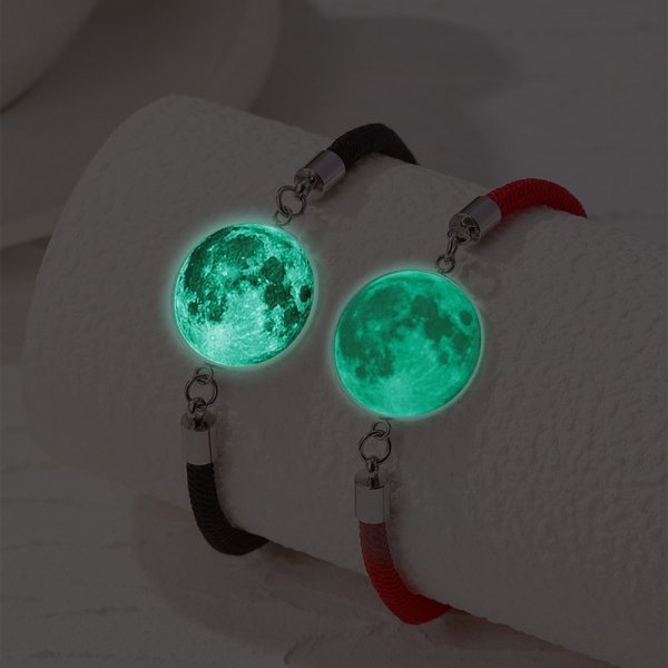 Wholesale Sun and Moon Lovers Time Gemstone Glowing Couple Bracelet