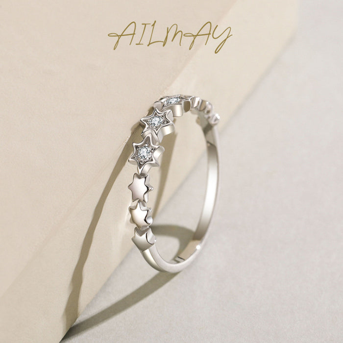 Wholesale Micro inlaid ring, light luxury, versatile, closed-end ring, hundred hand accessories