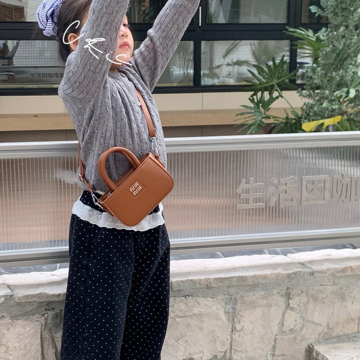 Wholesale Vintage embossed letter cross-body shoulder bag for kids