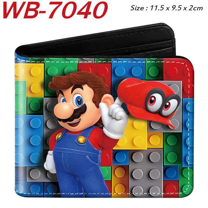 Wholesale Anime Cartoon Print PU Leather Bi Fold Wallet Street Fashion Unisex Student Wallets Waterproof Full Color Design Fashion Accessory Resale