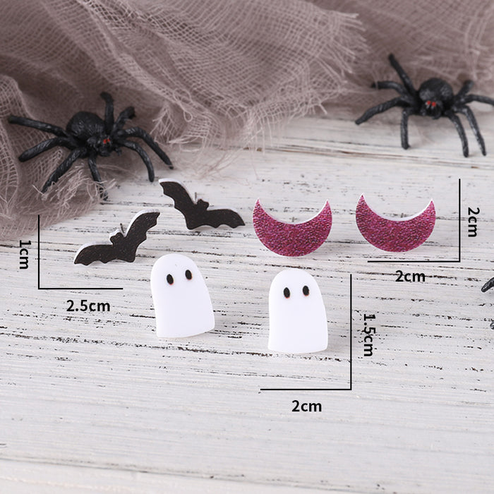 Wholesale  bat ghost moon  earrings set acrylic earrings  earrings