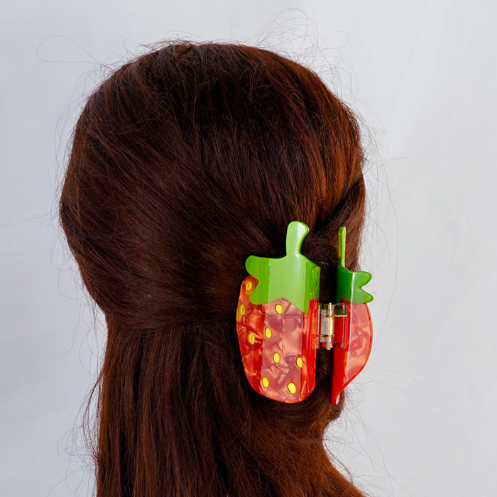 Wholesale Strawberry Clip Cartoon  Hair Clip Fruit Acetic Acid Shark Clip