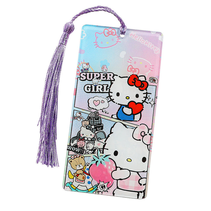 Wholesale cartoon cute cat acrylic tassel bookmark
