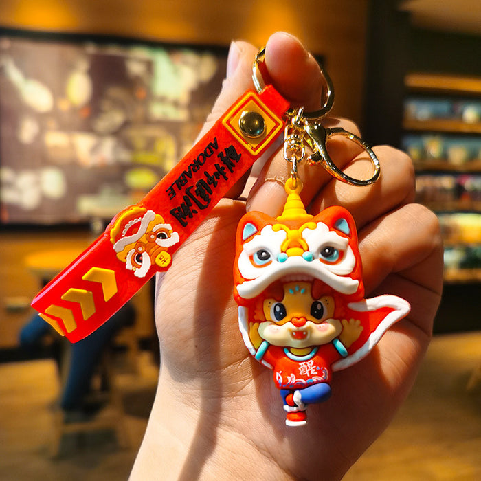 Wholesale Rubber Cartoon Doll Keychain JDC-KC-Tingm192