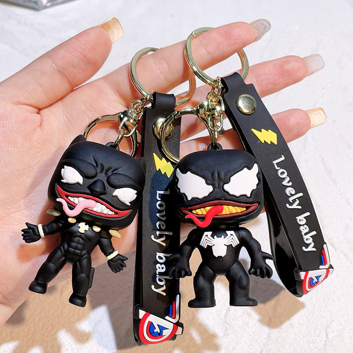 Wholesale Silicone Cartoon Doll Keychain JDC-KC-Qiwei024